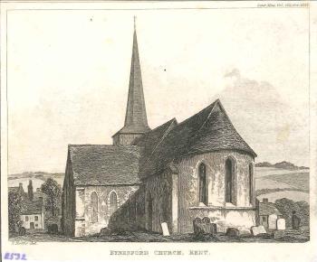 print of Eynsford (Eynesford) church