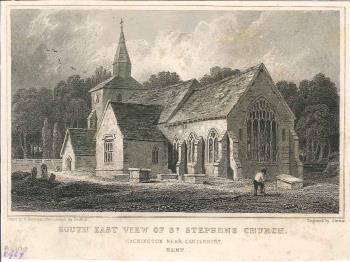 print of Hackington church