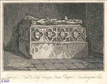 print of the tomb of Sir Henry & Lady Crispe, Birchington