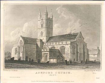 print of tomb in Ashford church