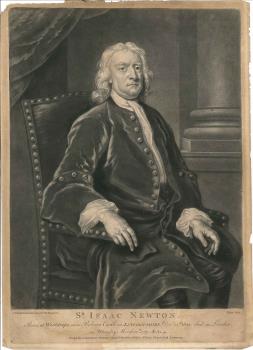 mezzotint of Sir Isaac Newton