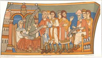 print of a Greek Byzantine wall painting