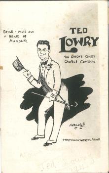 postcard of a music hall performer