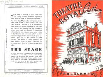 Chatham Theatre Royal programme