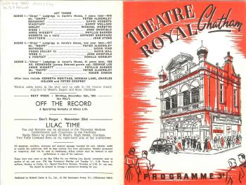 Chatham Theatre Royal programme