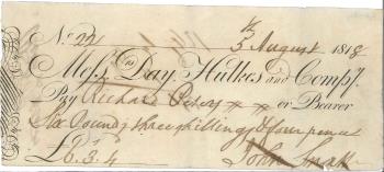 bank note or cheque