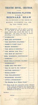 Chatham Theatre Royal flyer