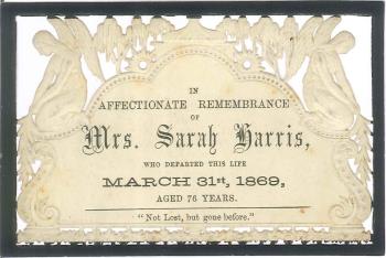 funeral card