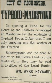 poster, Typhoid at Maidstone