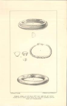 print of Romano British objects from Sittingbourne