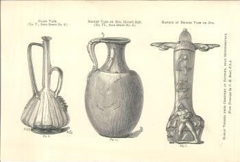 print of Romano British objects from Sittingbourne