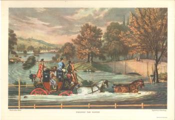 print of a road coach