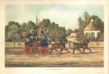 print of a road coach