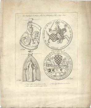 engraving, heraldic seals, Astle Library