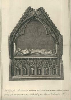 engraving, tomb in Westminster Abbey