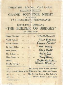 silk programme, Chatham Theatre Royal