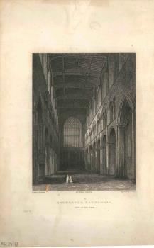 print of Rochester cathedral nave
