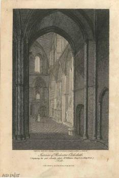 print of Rochester cathedral nave