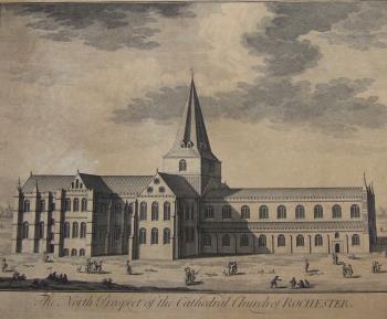 print of Rochester Cathedral