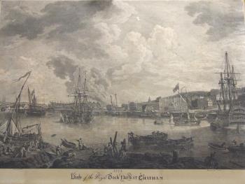 engraving, Chatham Dockyard