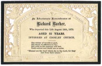 funeral card