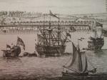 engraving, Chatham Dockyard in 1755