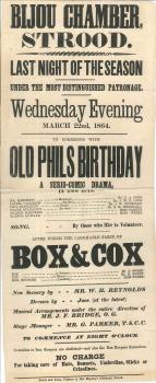 playbill, Bijou Chamber, Strood