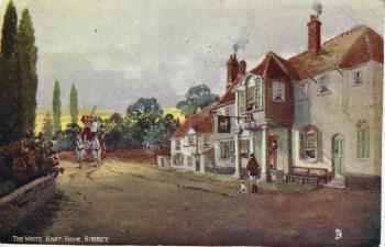 White Hart Inn, Hook, postcard