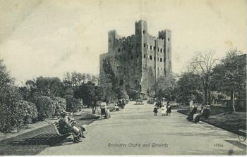castle gardens & keep postcard