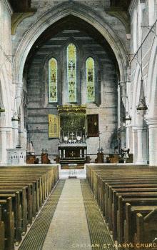 Chatham St Marys church postcard