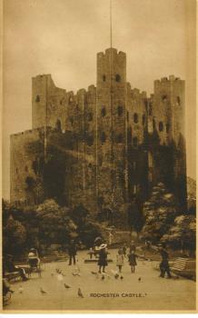 Rochester castle postcard