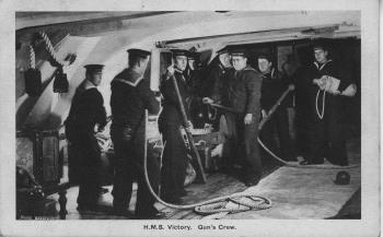 HMS Victory gun crew postcard