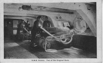 HMS Victory gun crew postcard