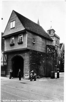 College Gate Rochester postcard
