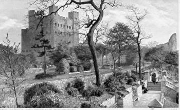 castle gardens & terrace postcard