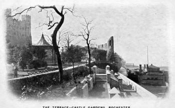 castle gardens & terrace postcard