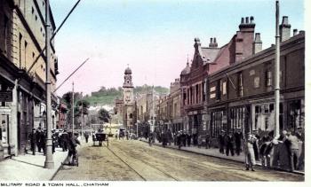 Military Road Chatham postcard