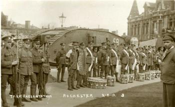 tank presentation 1919 postcard