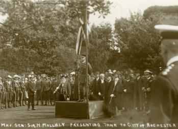 tank presentation 1919 postcard